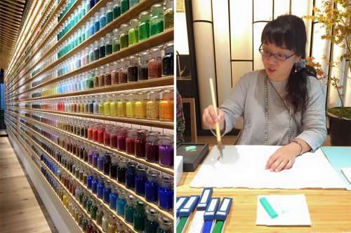 Впечатляющий ассортимент и интерьер магазина красок &quot;Pigment&quot; в Токио (8 фото)