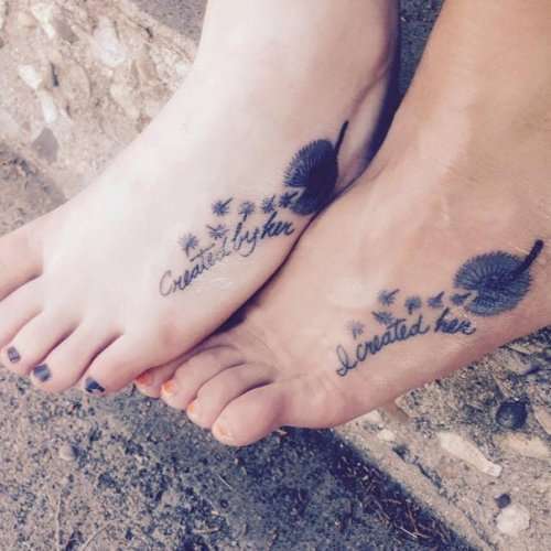 Парные татуировки для мам и дочерей (37 фото)
