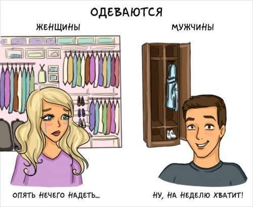 Мужчины vs. женщины: главные отличия (14 фото)