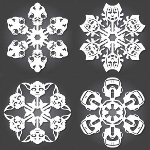 Схемы бумажных снежинок для поклонников сериалов (14 фото)
