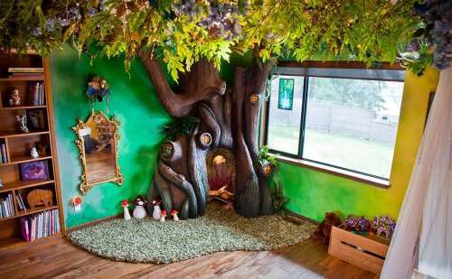 Волшебное дерево в комнате любимой дочери (12 фото)